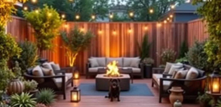 Inspiración en Backyard Pup Zone: elegantes lugares de reunión al aire libre