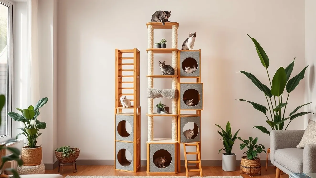 pionowe drzewka dla kotów