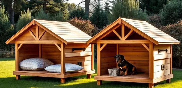 Geriausi didelių veislių šunų nameliai lauke