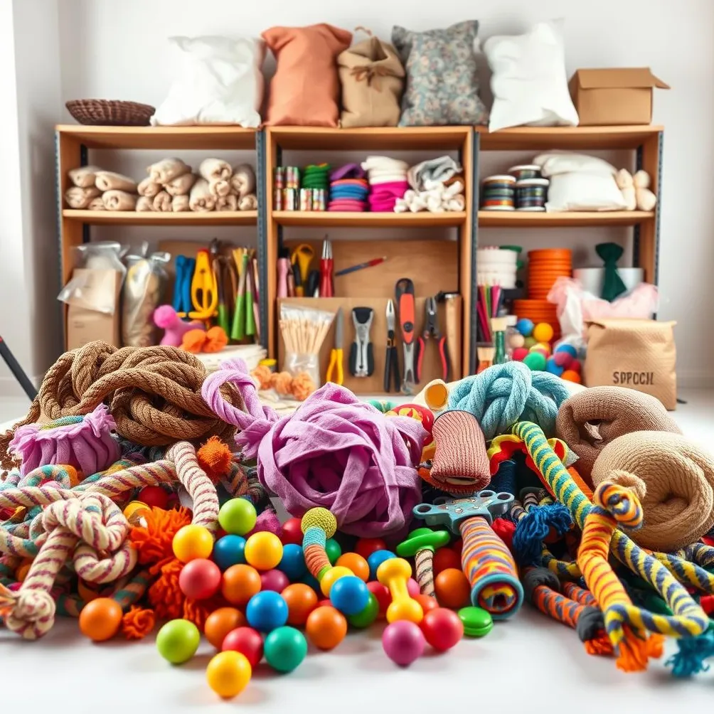 Materiały na zabawki dla psów DIY