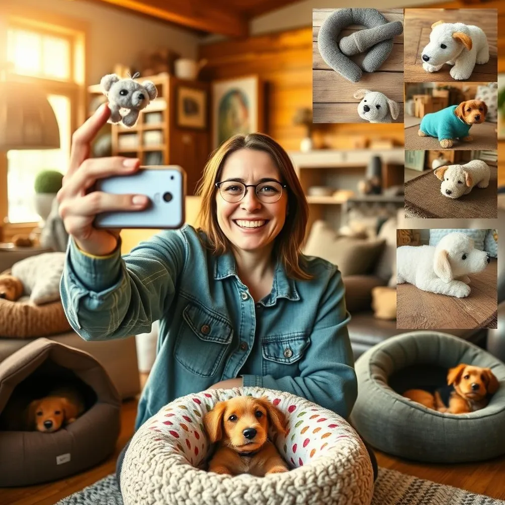 udostępnianie projektów psów DIY w mediach społecznościowych