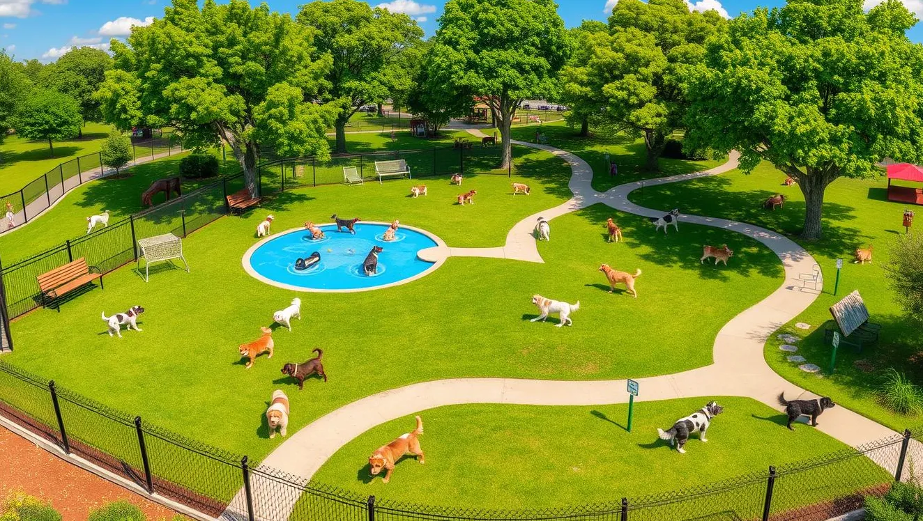 Alapvető elrendezési jellemzők a kutyapark kialakításában