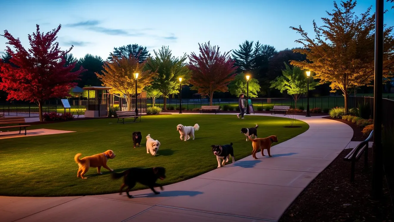 oświetlenie w wybiegach dla psów