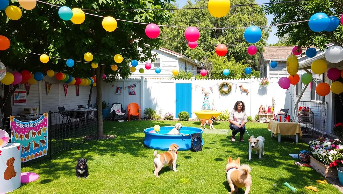 environnement de fête pour chiens sécurisé