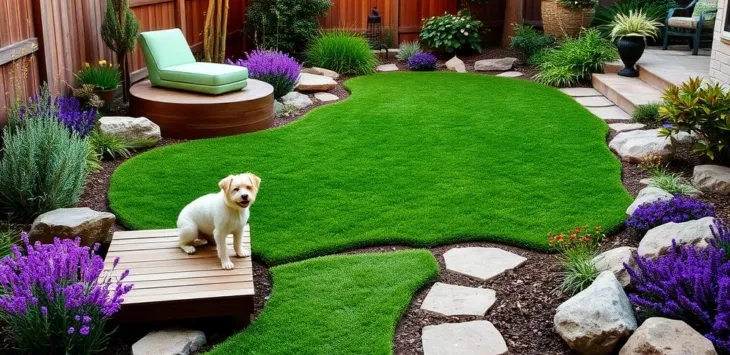 Małe, pozbawione trawy, przydomowe strefy dla psów, które mają dużą funkcjonalność