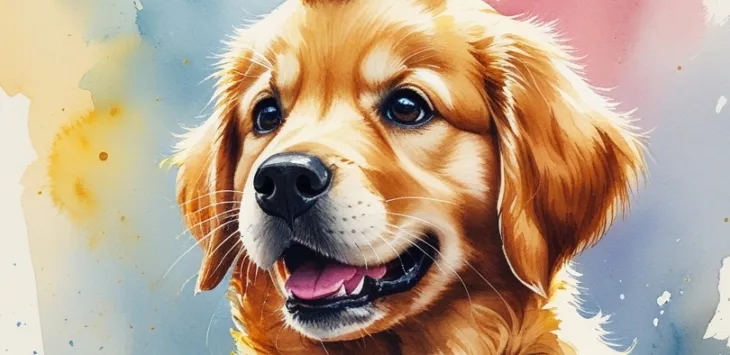 Akwarela Tapety Szczeniak