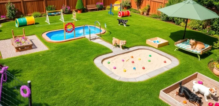 10 creatieve ideeën voor een hondenspeelplaats in de achtertuin