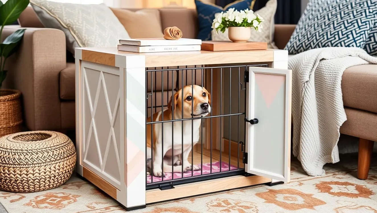 stylowa klatka dla psa