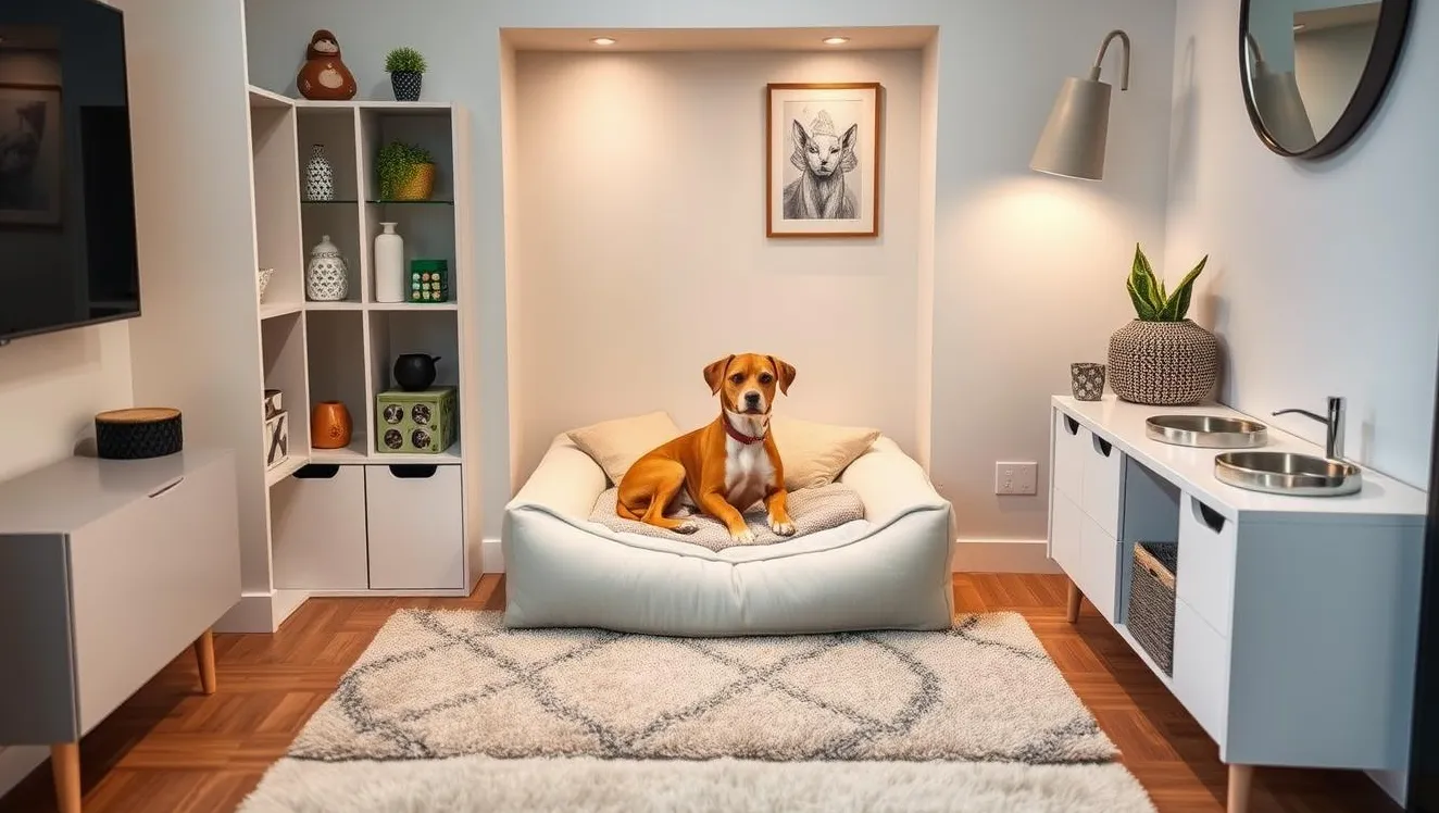 zorganizowany kącik dla psów