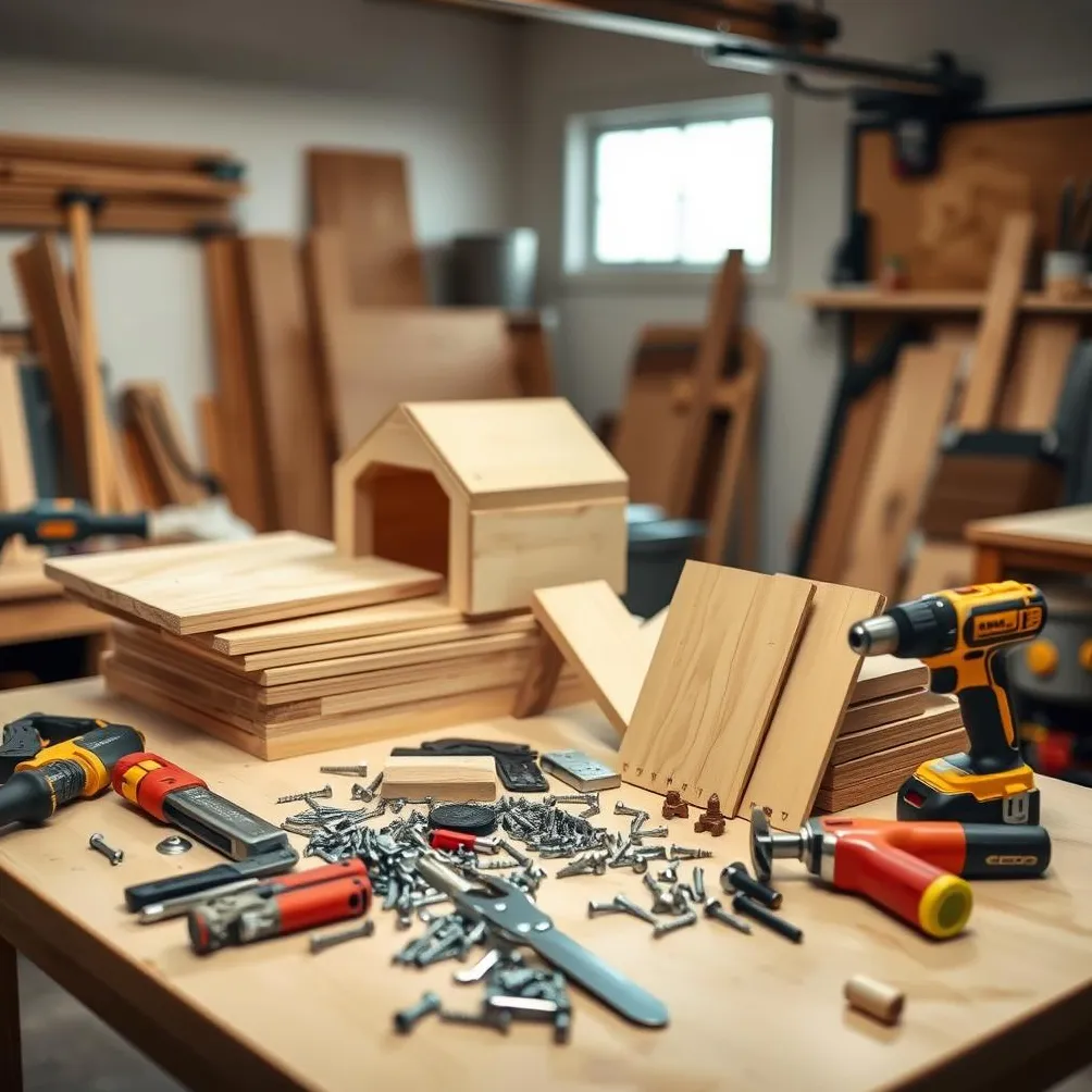 „Pasidaryk pats“ šunų namelio medžiagos