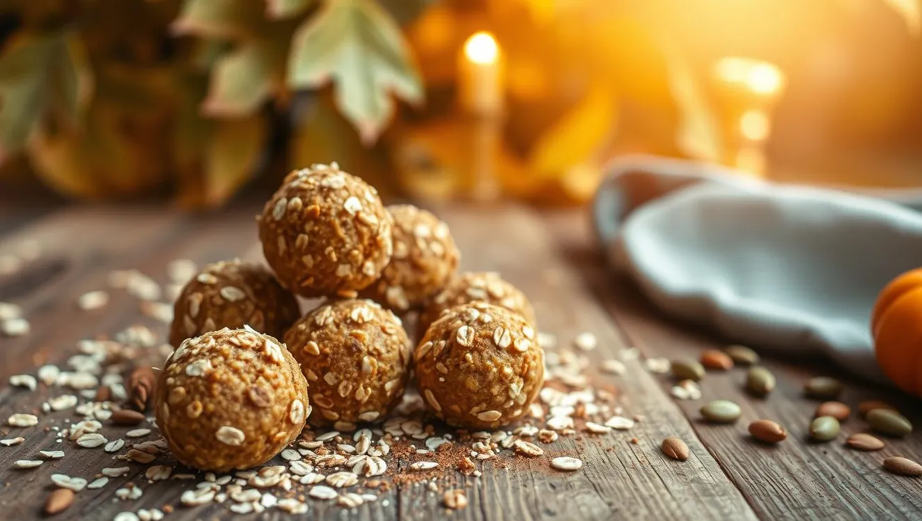 Dyniowe kulki owsiane bez pieczenia