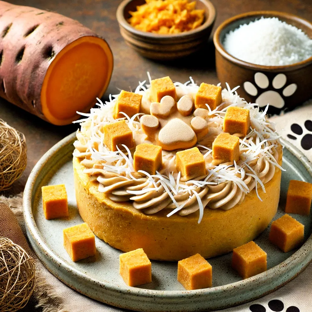 Ciasto ze słodkich ziemniaków i kokosa