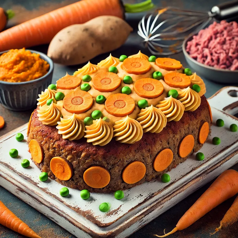 Ciasto Kotletów Mięsnych Z Mrożeniem Ze Słodkich Ziemniaków