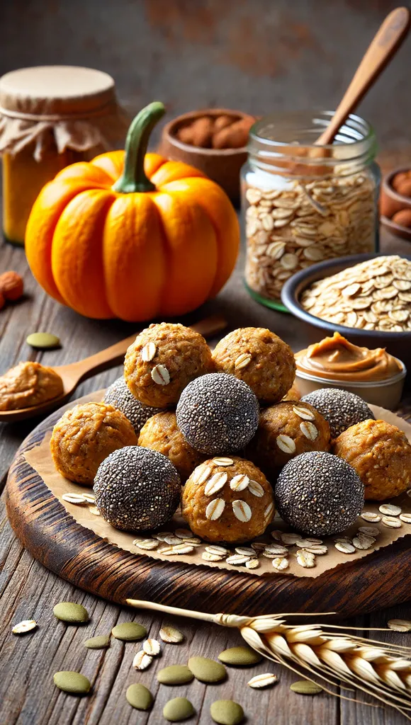 Kulki energetyczne z owsa dyniowego i nasion chia