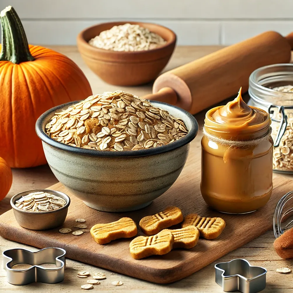 Hur man gör jordnötssmör pumpa havregryn hundgodis