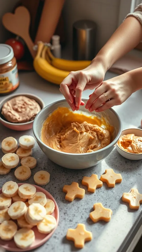 φτιάχνοντας κατεψυγμένες λιχουδιές για σκύλους