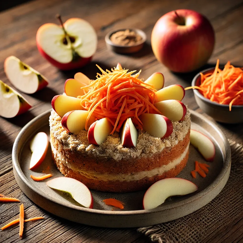 Apfel-Karotten-Hundekuchen