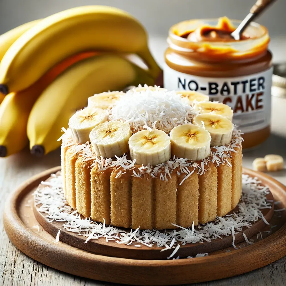 Erdnussbutter-Bananen-Kuchen ohne Backen