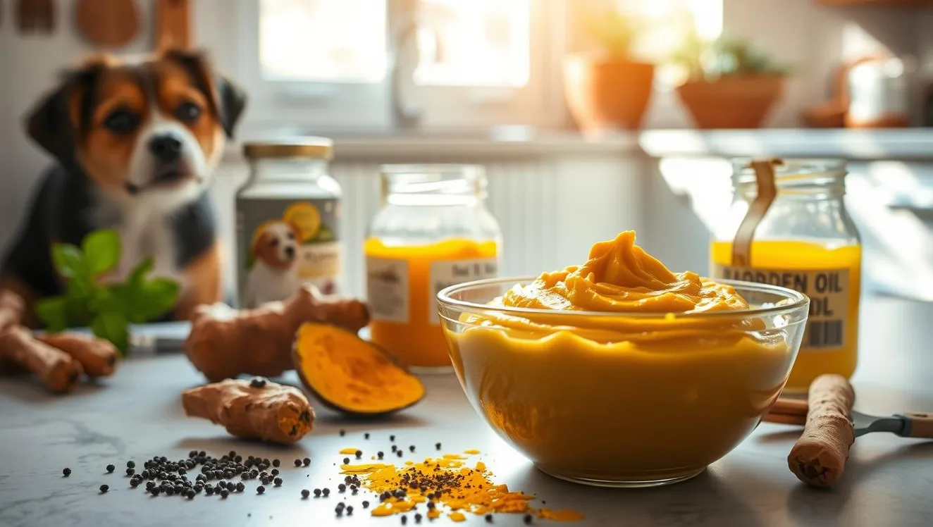 מתכון משחת זהב לכלבים