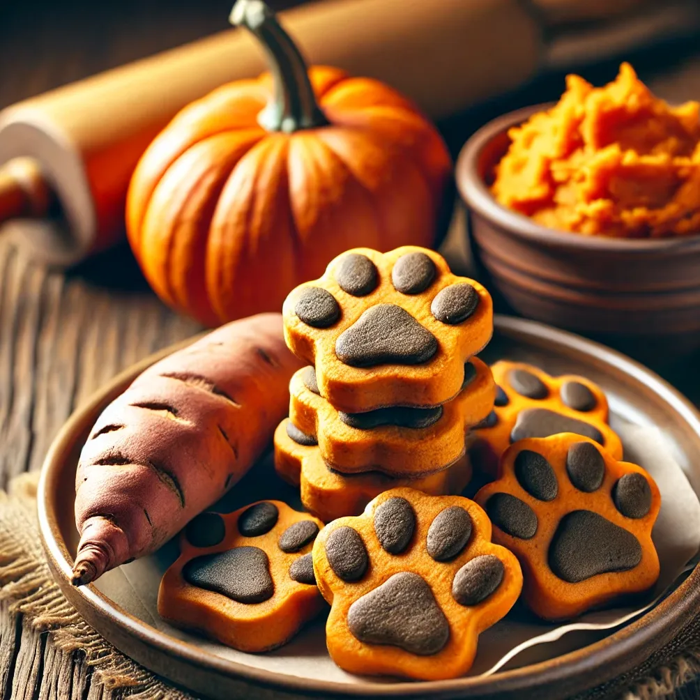 Бисквитки с тиква и сладки картофи