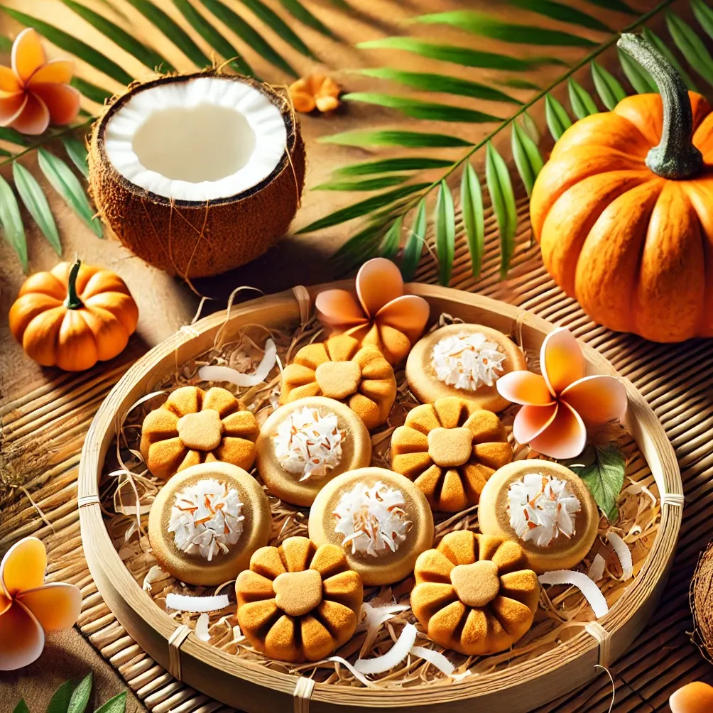 Бисквити с тиква и кокос