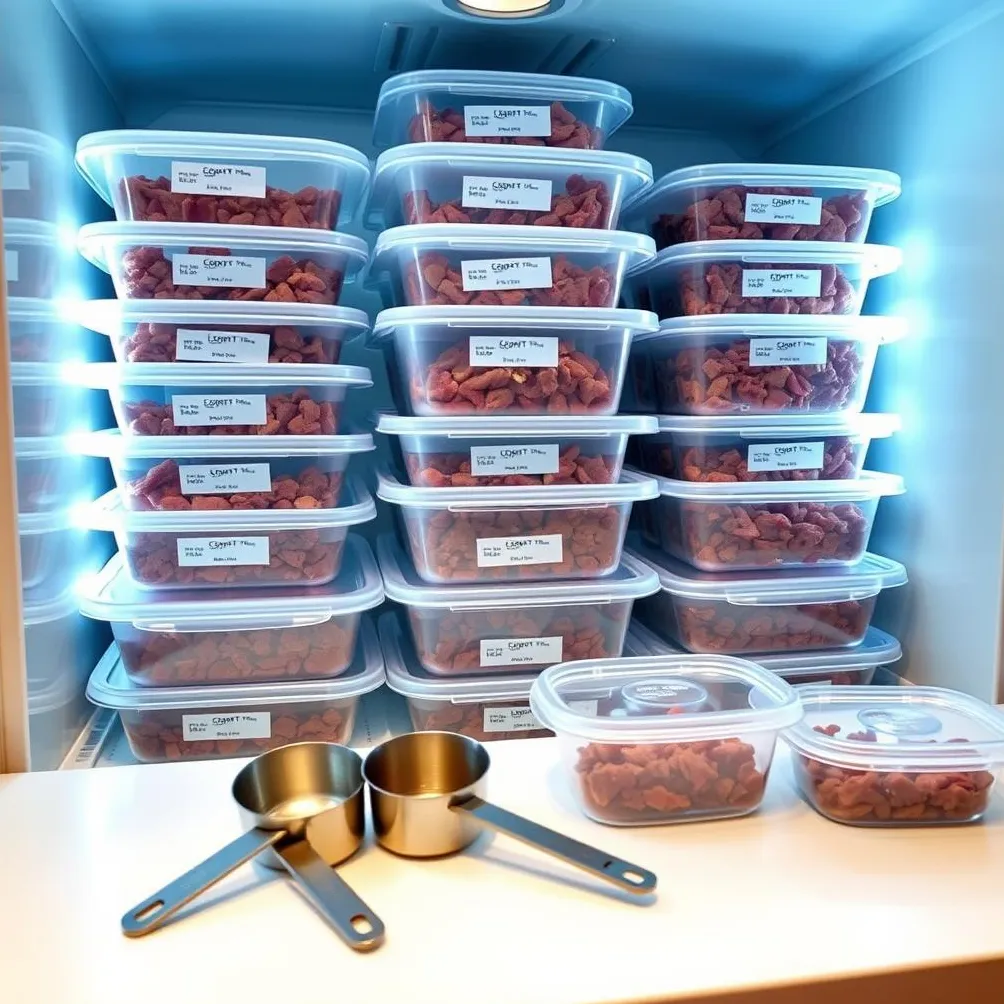 shranjevanje surove pasje hrane