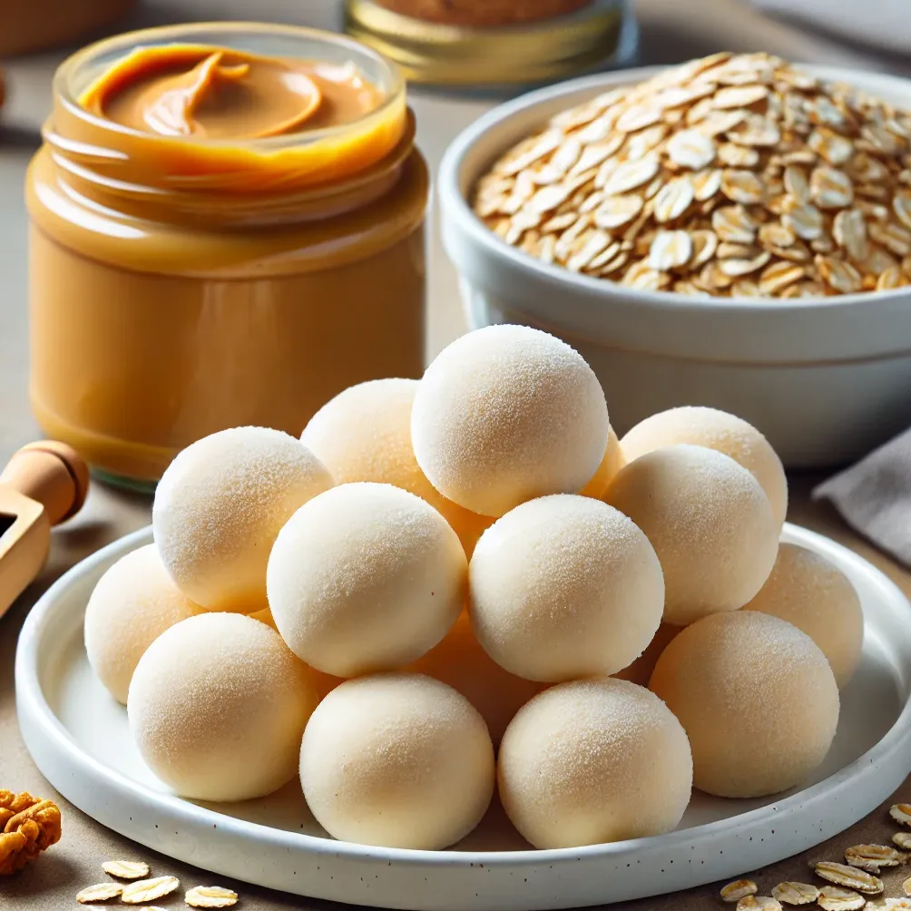 Jordnøddesmør Havre Frosne Bites