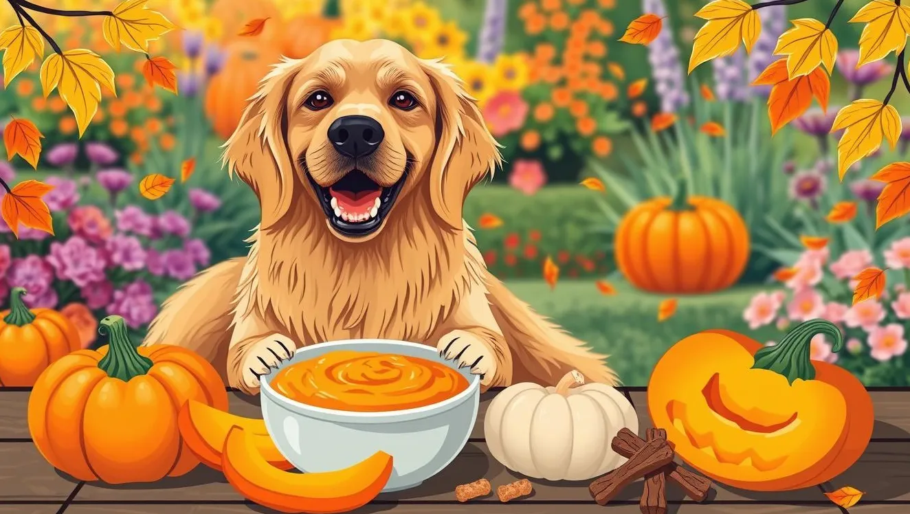 Beneficios de la calabaza en la dieta del perro.