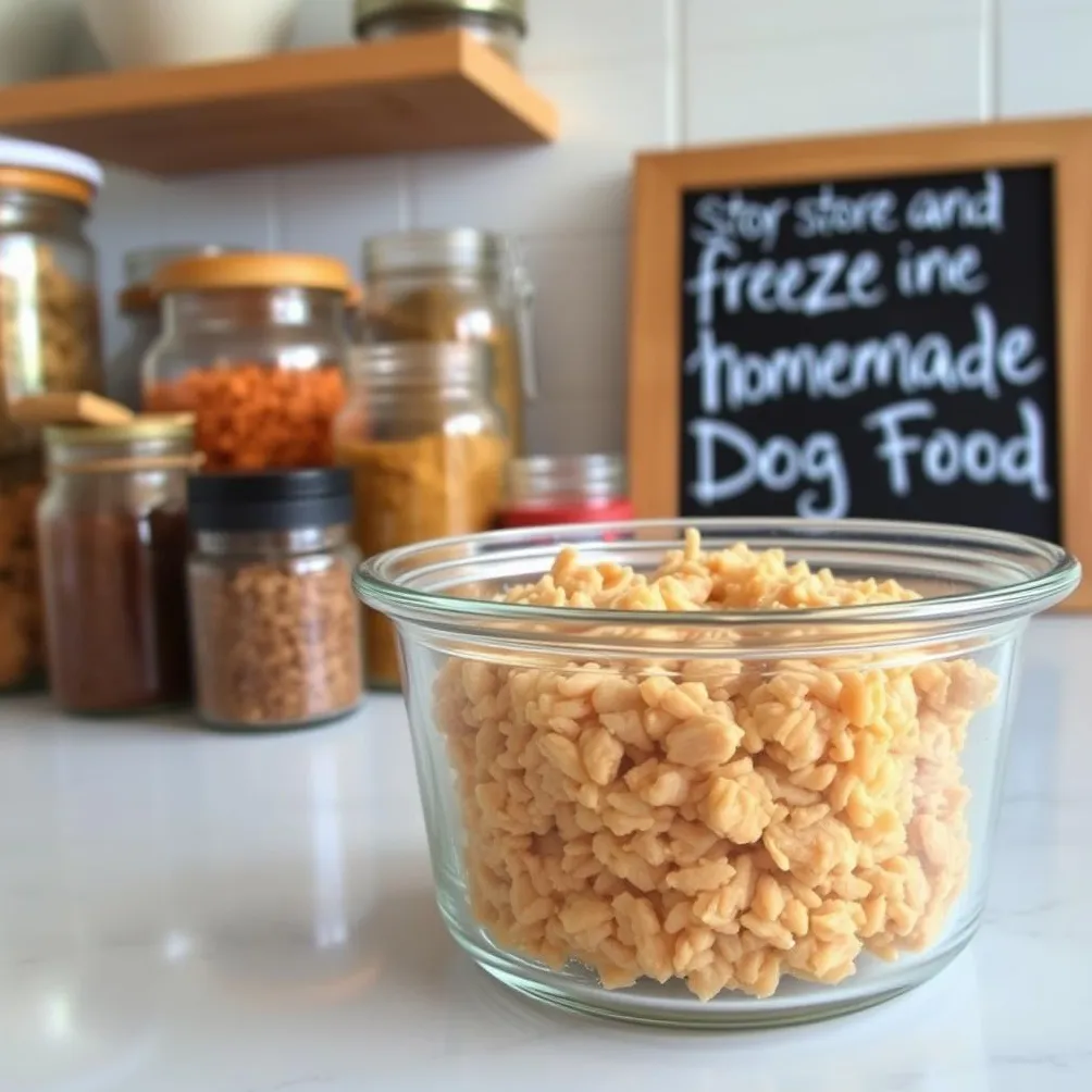 conserver la nourriture faite maison pour chien