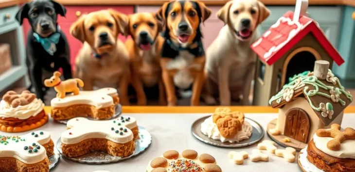 Décorer des gâteaux d'anniversaire pour chiens avec des friandises pour chiens faites maison