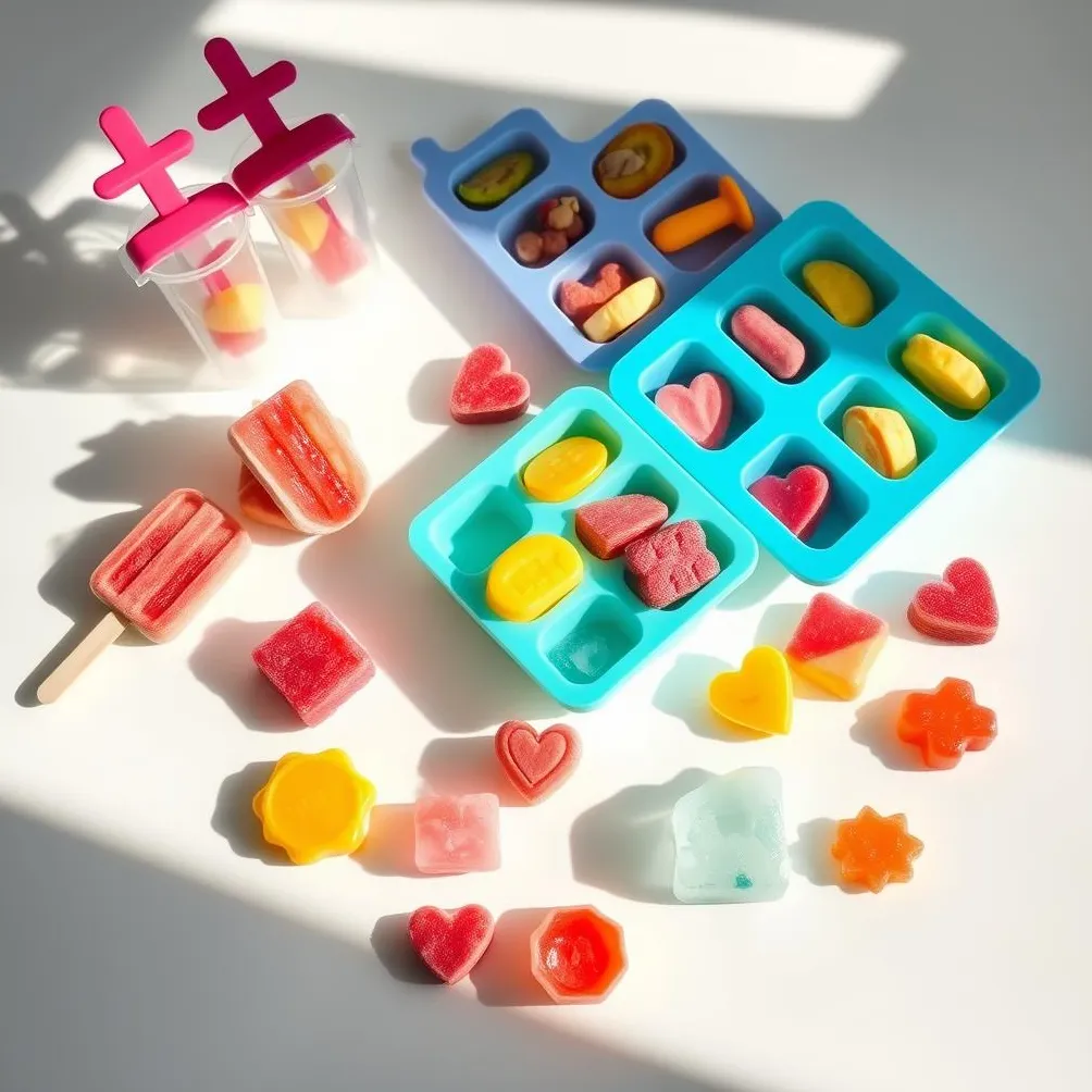 Delicias congeladas caseras en moldes de silicona