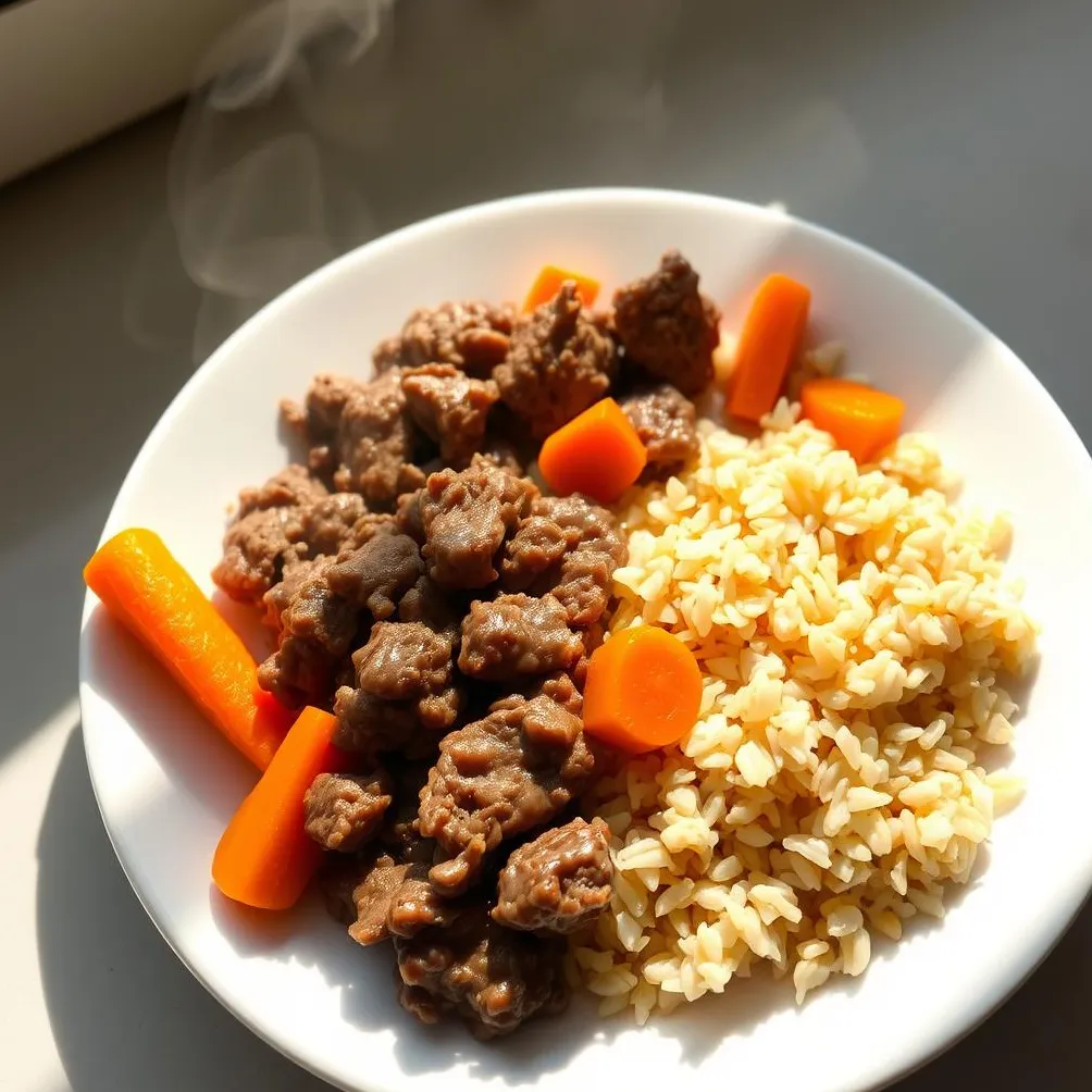 Mletá hovädzia hnedá ryža a mrkva