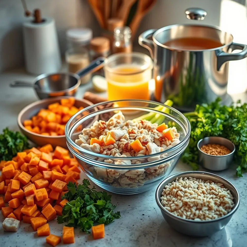 sabalansēta kucēnu barības sagatavošana