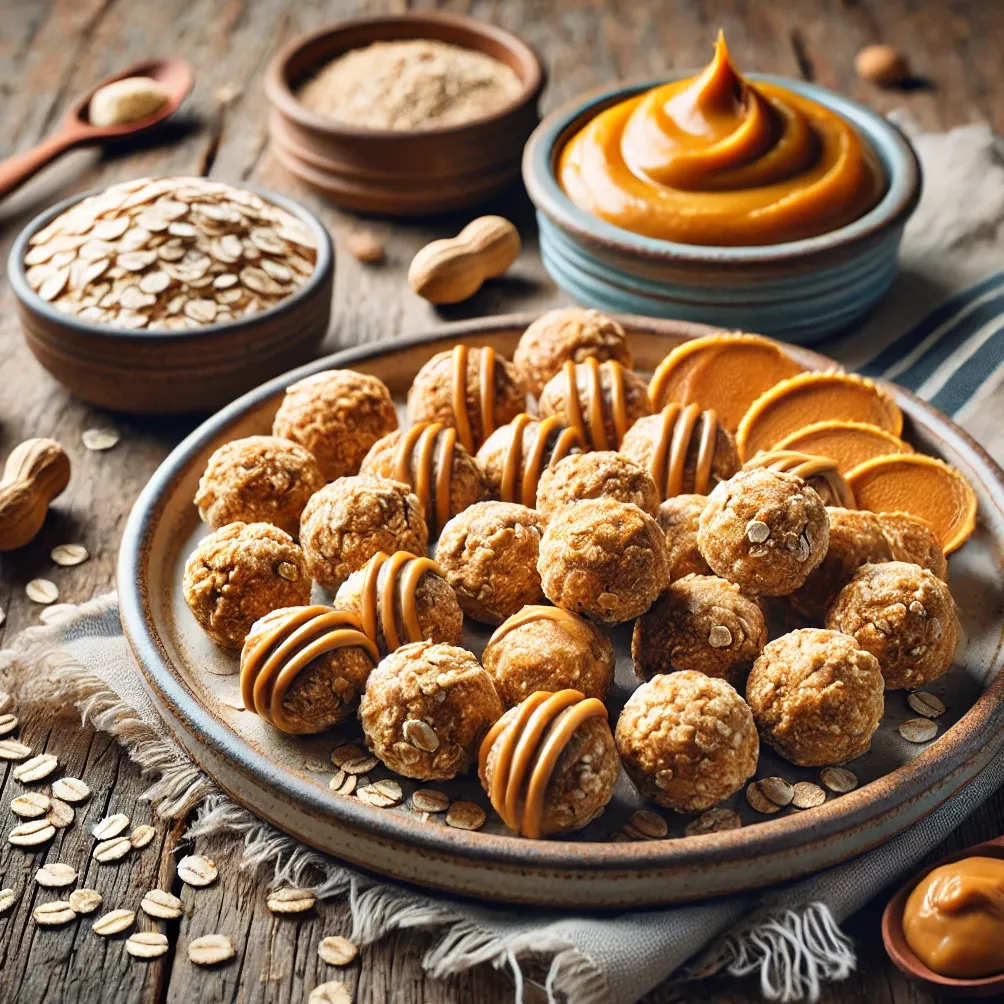 Kulki owsiane z masłem orzechowym bez pieczenia