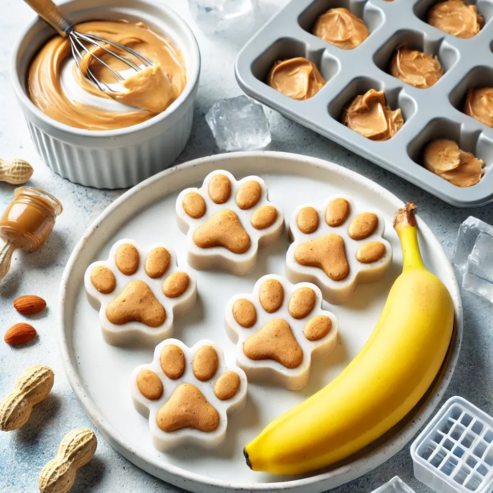 Mrożone przysmaki z masłem orzechowym i bananami