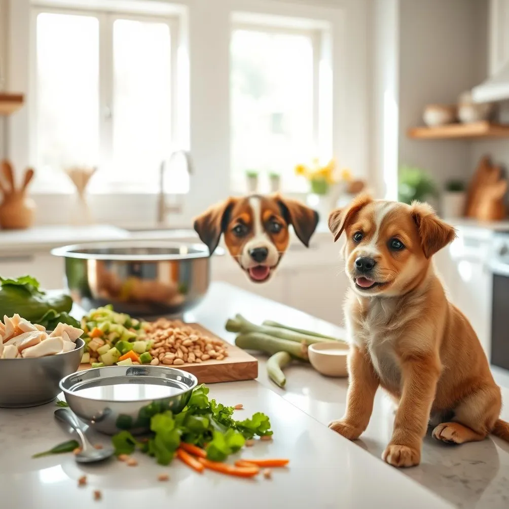Wskazówki kulinarne dotyczące karmy dla szczeniąt' title='Łatwe domowe przepisy na karmę dla szczeniąt: pożywne posiłki dla dorastających psów