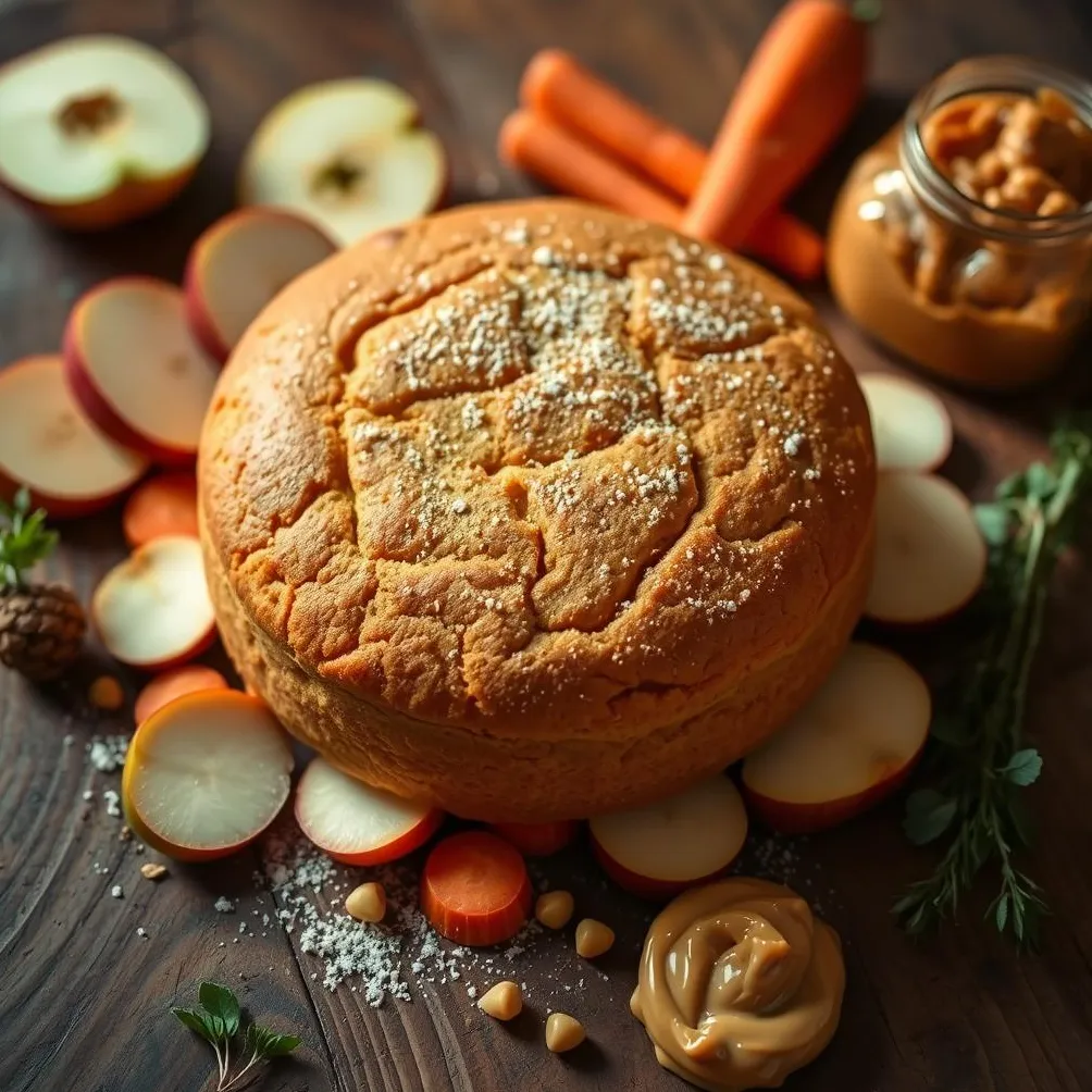 Ciasto dla psa z mąki z ciecierzycy