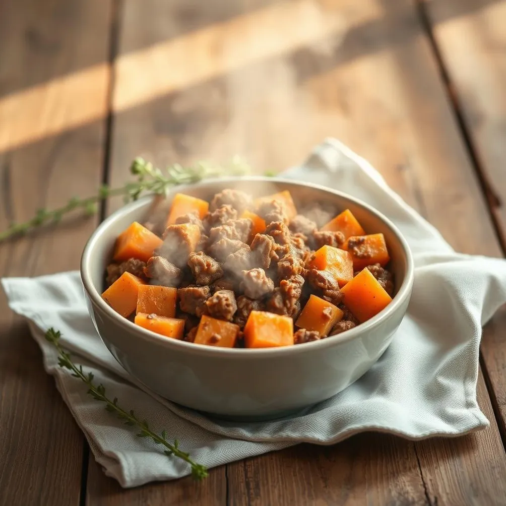 쇠고기와 고구마 개밥