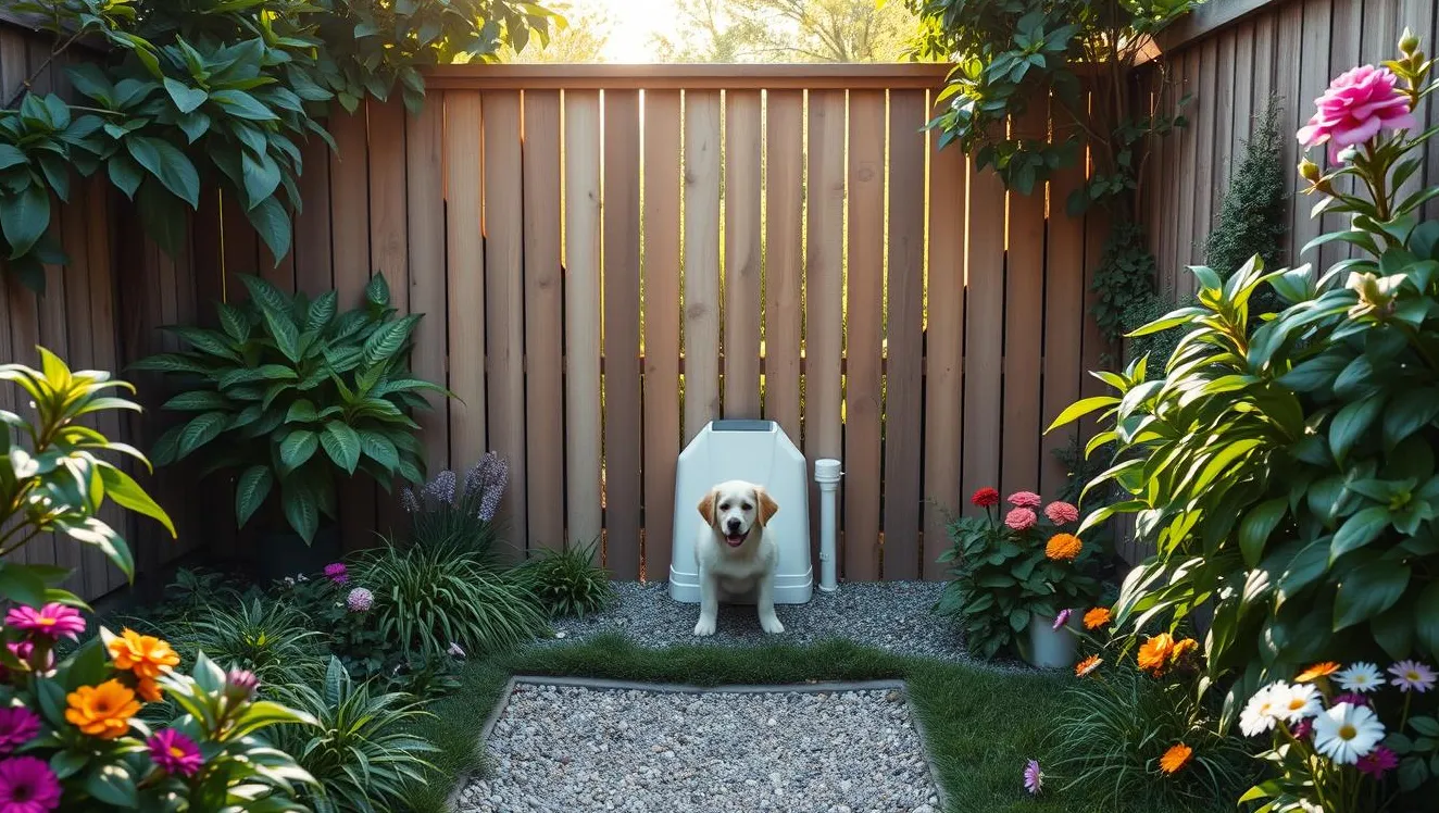 koiran potta-alueen yksityisyys