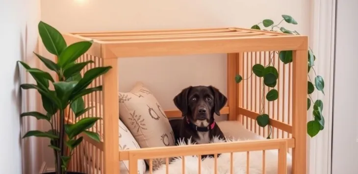 Comment créer un coin de cage pour chien intérieur confortable que votre chien adorera
