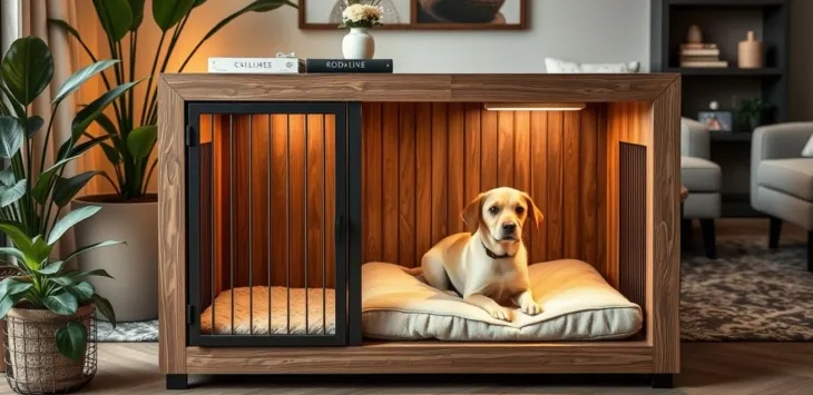 Móveis para caixas de cachorro DIY: designs elegantes e funcionais