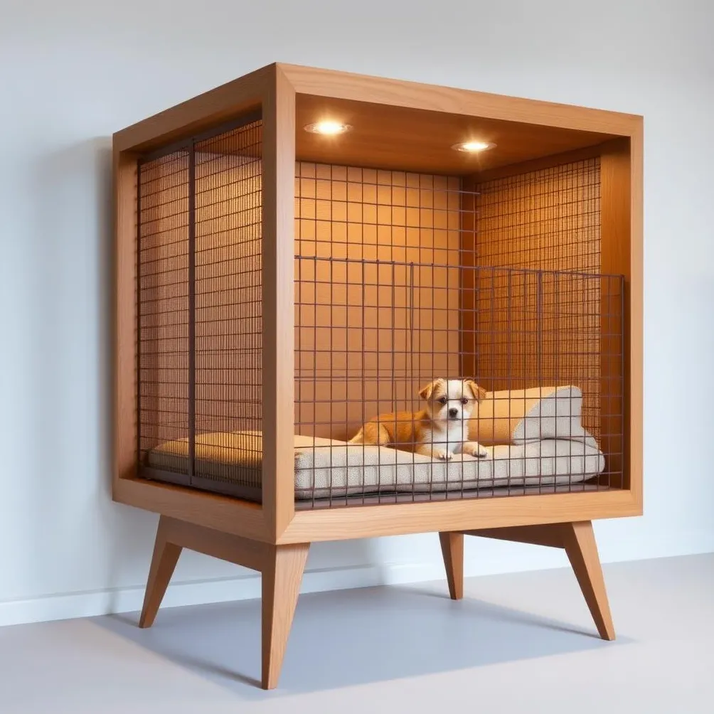 moderni zaboj za pse iz sredine stoletja